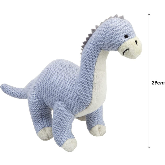 29cm Blue Knitted Toy Dinosaur