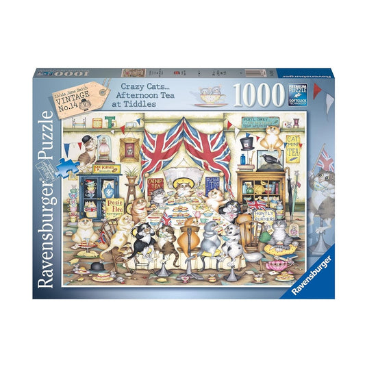 Crazy Cats Afternoon Tea at Tiddles Jigsaw Puzzle - 1000 Pieces