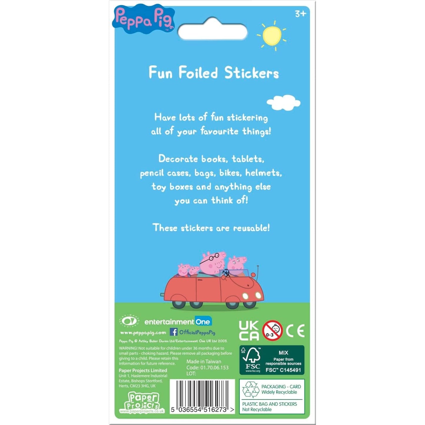 Fun Foiled Stickers - PEPPA PIG