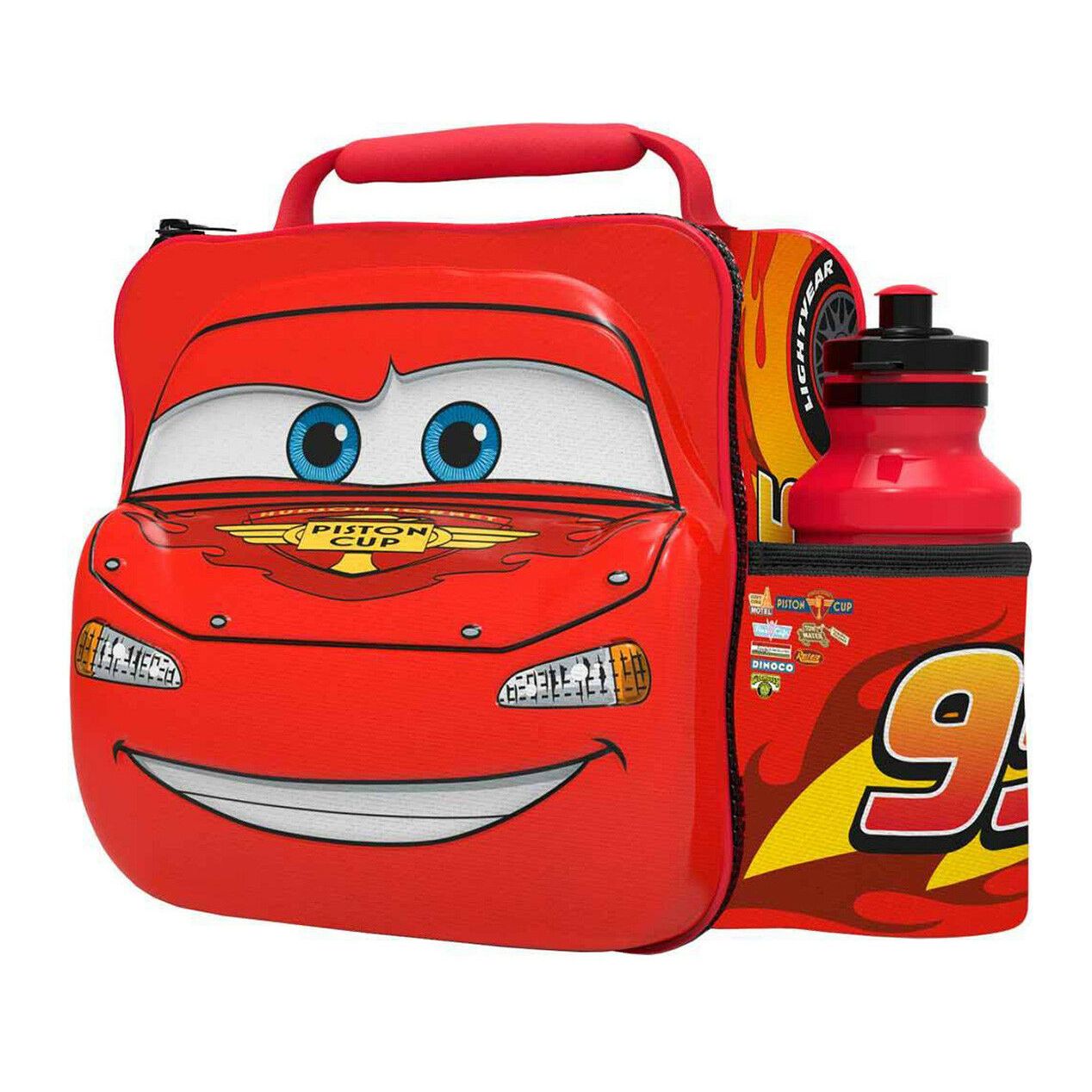 3D Cars Lunch Bag with Bottle
