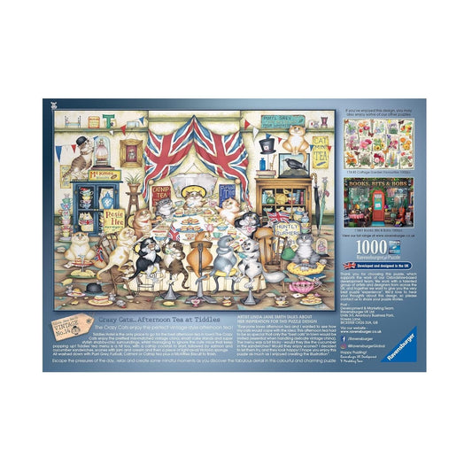 Crazy Cats Afternoon Tea at Tiddles Jigsaw Puzzle - 1000 Pieces