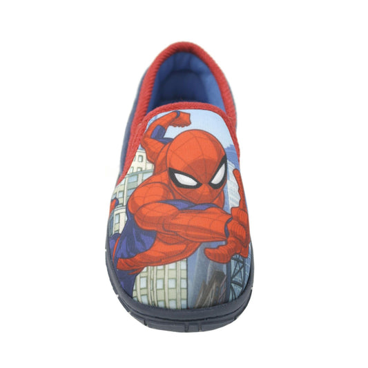 Childs Spiderman Swinging City Slippers