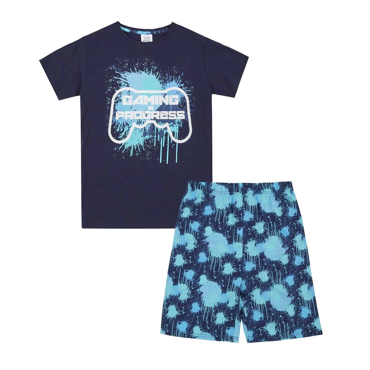 Childrens Gaming In Progress Short Pyjama Set ~ 7-13 years