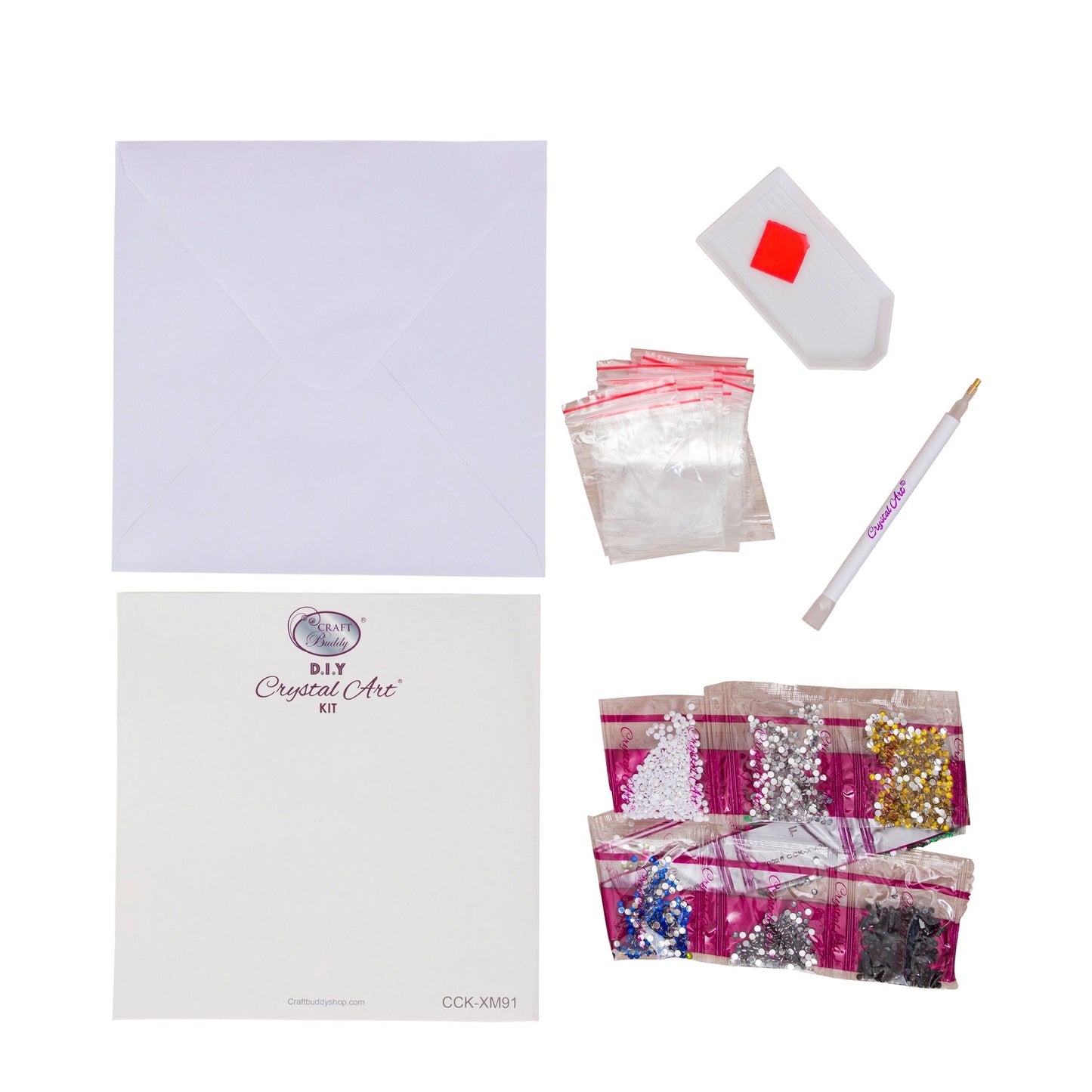 Craft Buddy 18x18cm DIY Crystal Christmas Card Kit ~ 2021 Designs