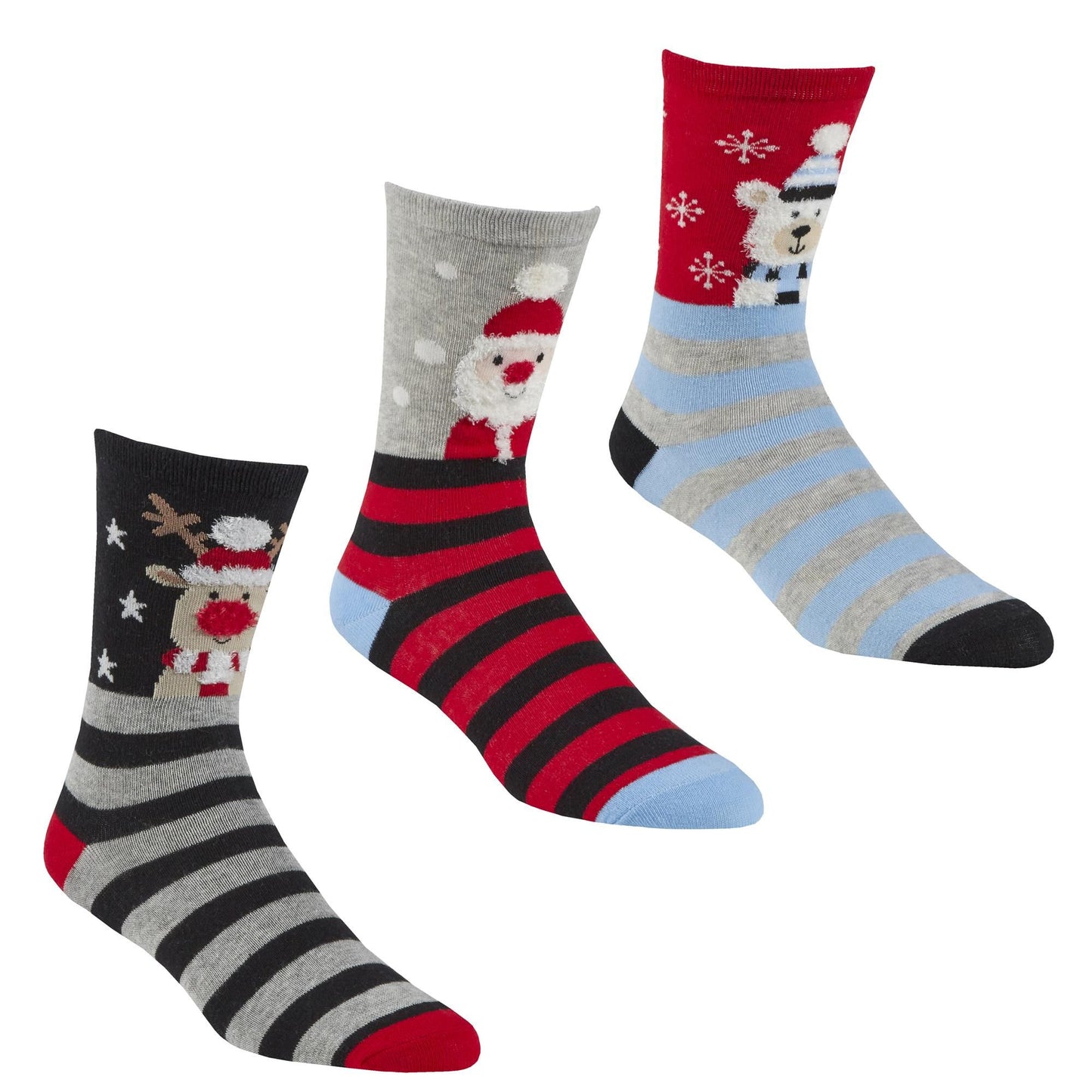 Adults 3 Pack Christmas Socks