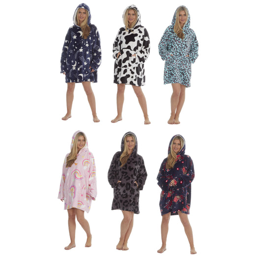 Ladies Oversized Warm Winter Lounge Hoodie