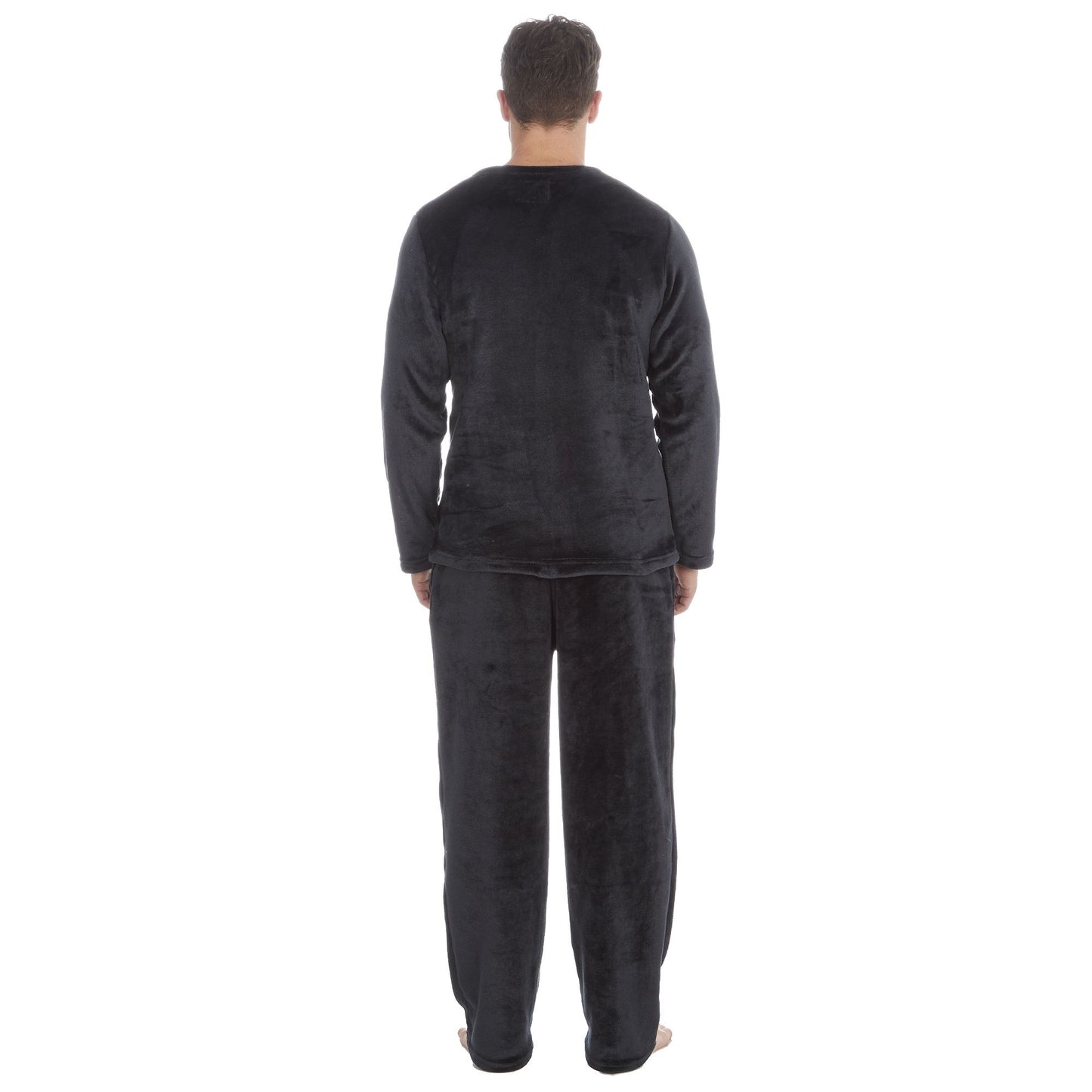 Mens Soft Shimmer Fleece Lounge Pyjama Set