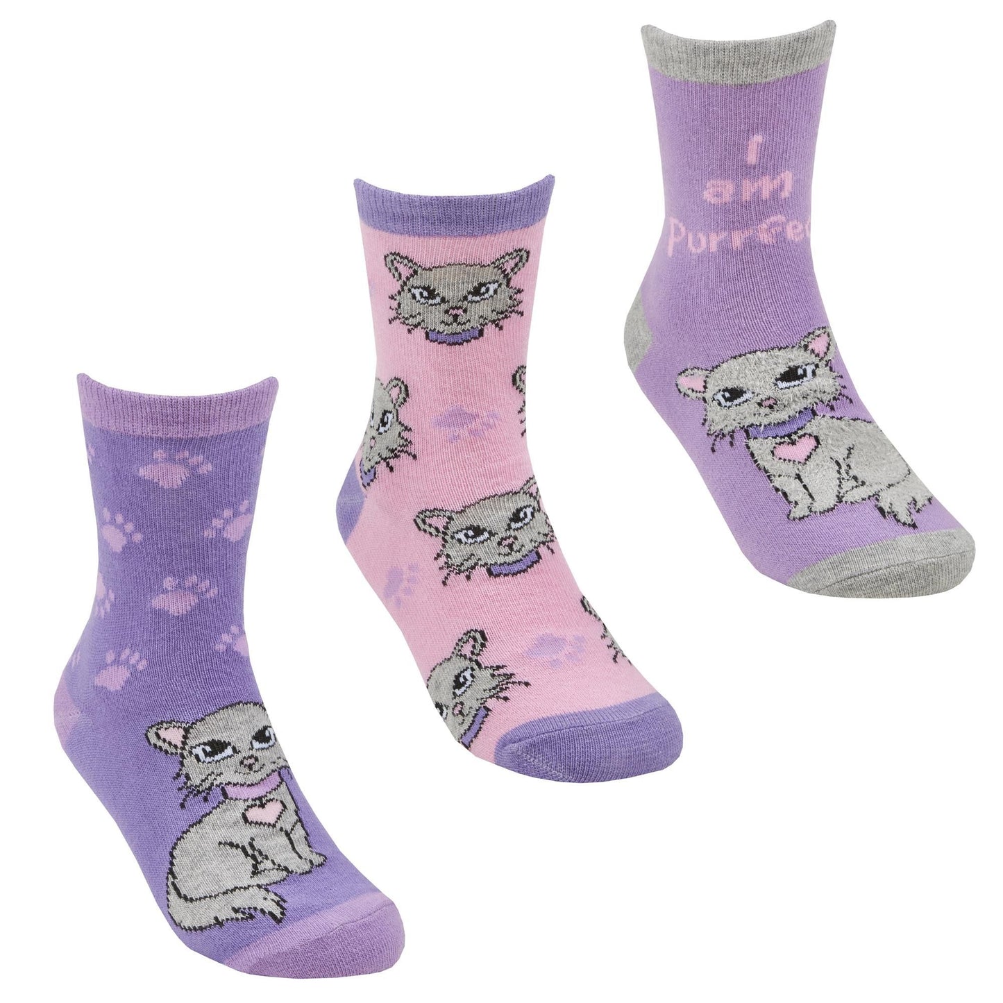Childrens 3 Pk of Dog or Cat Socks