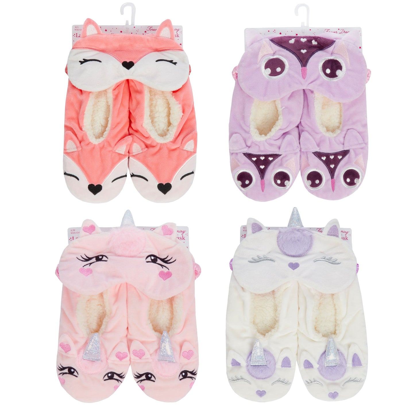 Ladies Eyemask and Fleece Lined Ballet Slipper Set