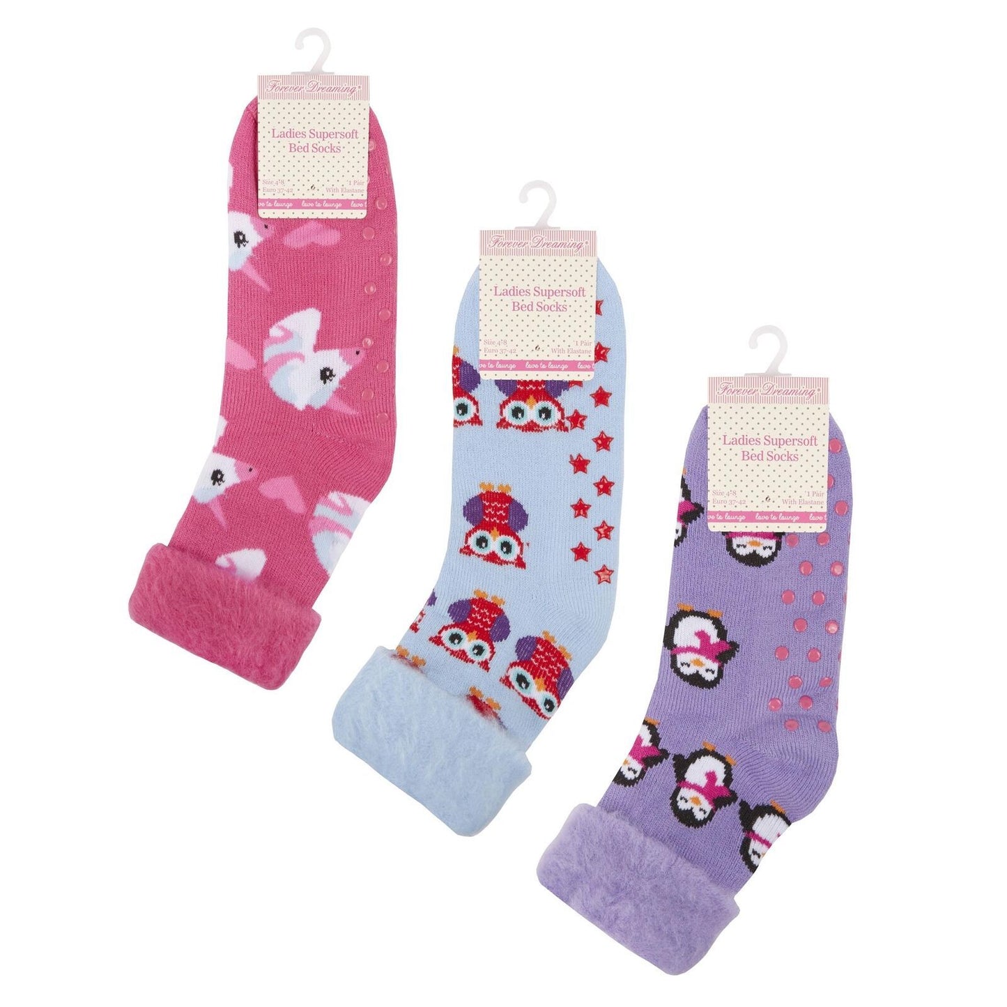 Ladies 3 Pk Supersoft Bed Socks