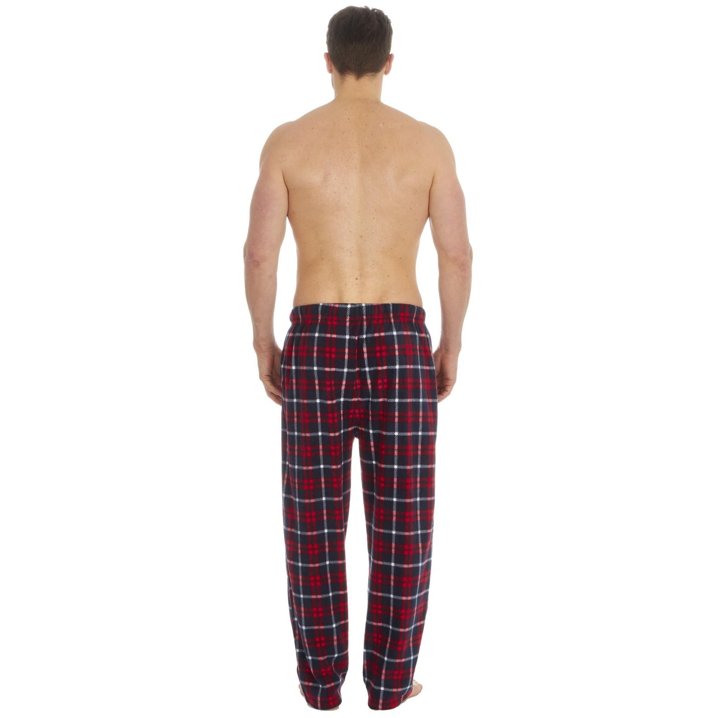 Mens Microfleece Check Lounge Pants / Pyjama Bottoms ~ S-2XL