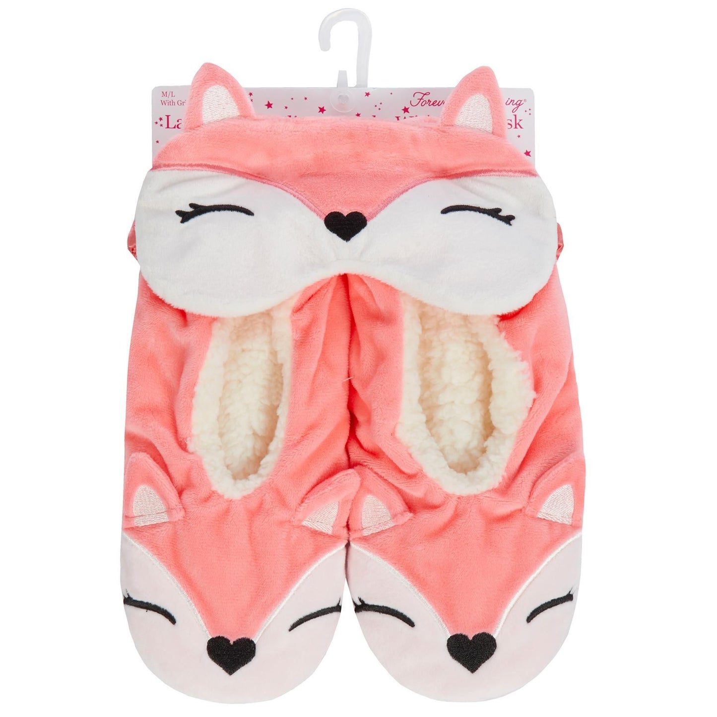 Ladies Eyemask and Fleece Lined Ballet Slipper Set