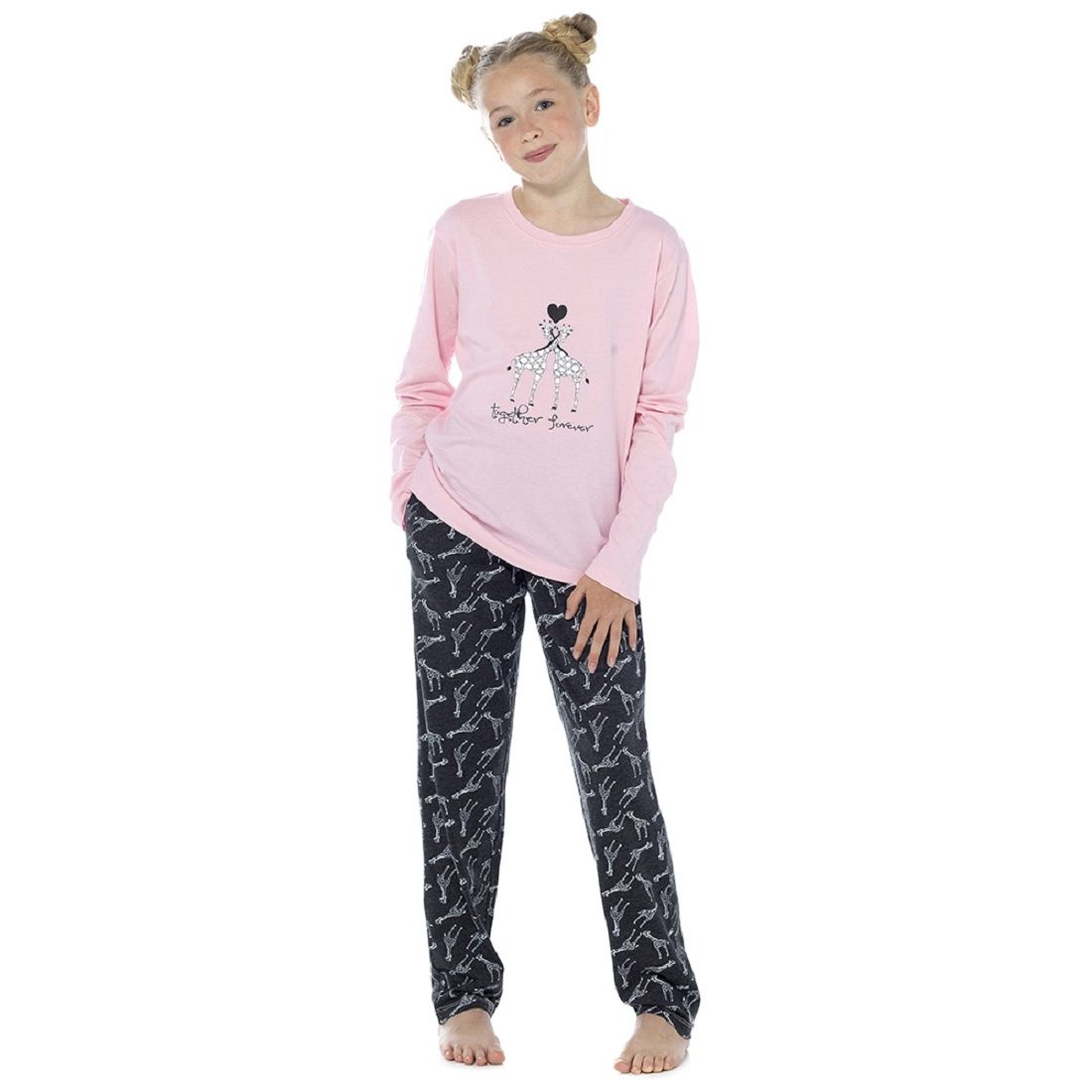 Girls Giraffe Design Pyjama Set ~ 7-13 years