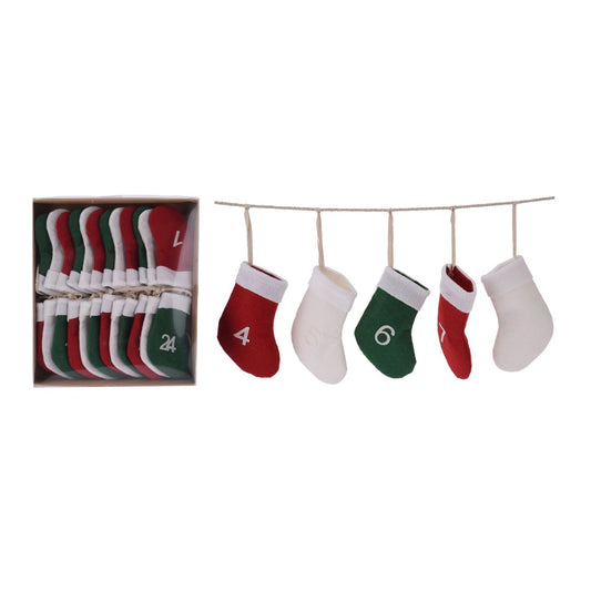 Advent Calendar Fabric Hanging Stockings