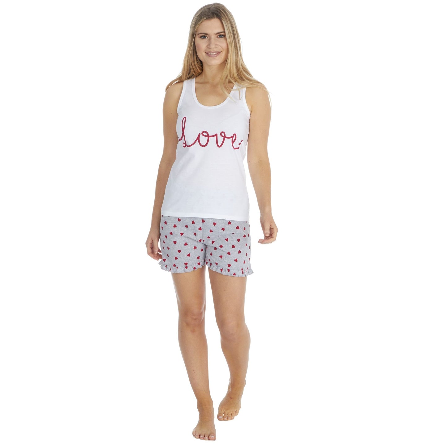 Ladies Love Shorts Pyjama Set ~ S-XL