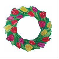 Craft Buddy 30cmCrystal Art Wreath Kit - Tulips