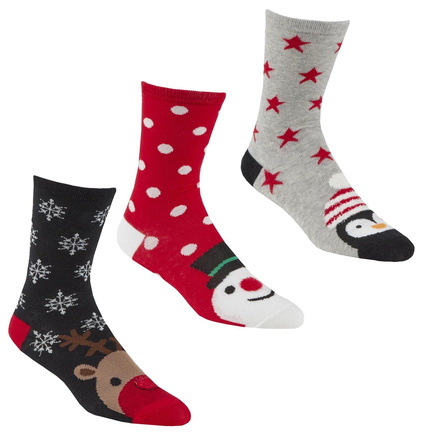 Adults 3 Pack Christmas Socks