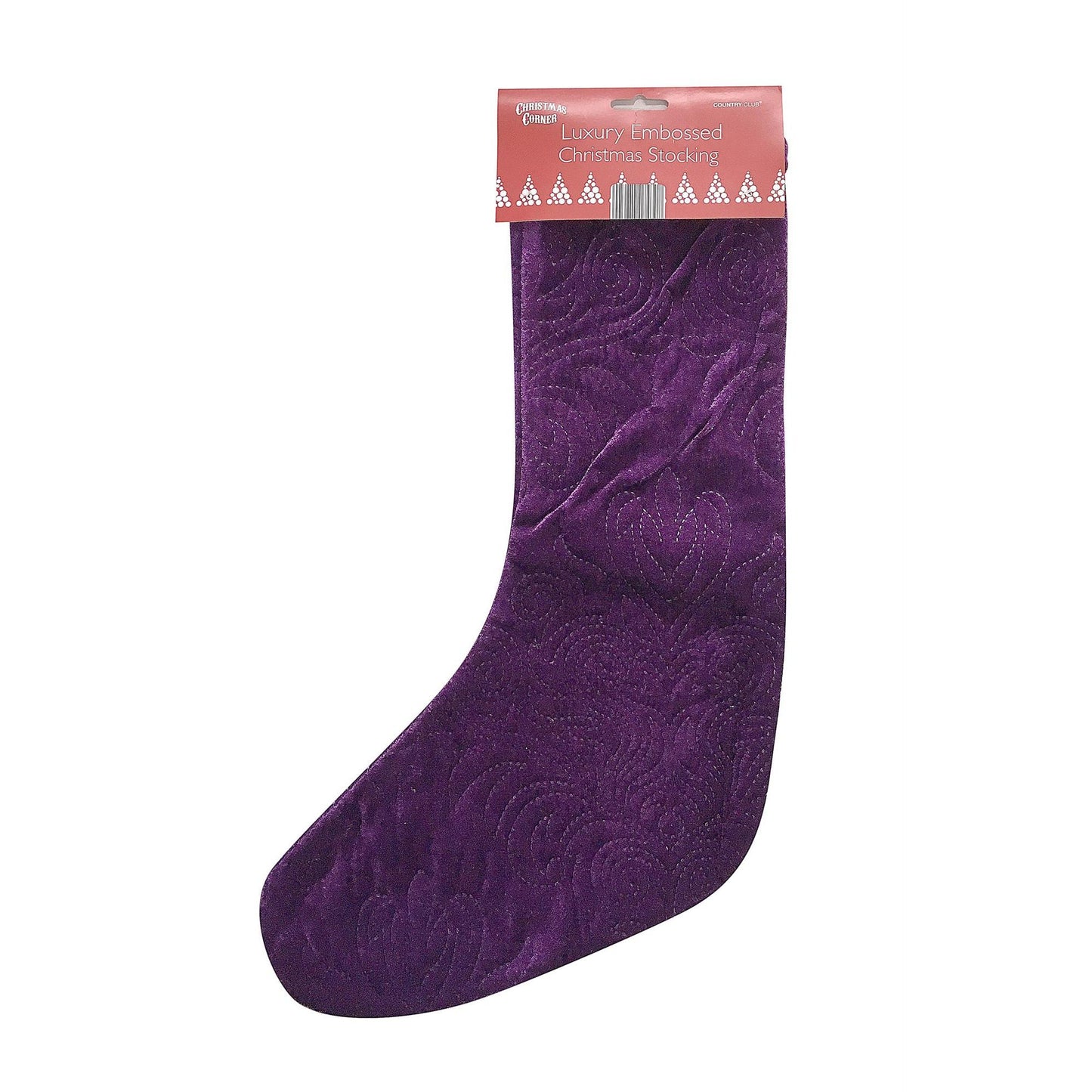 Luxury Embossed Christmas Stocking