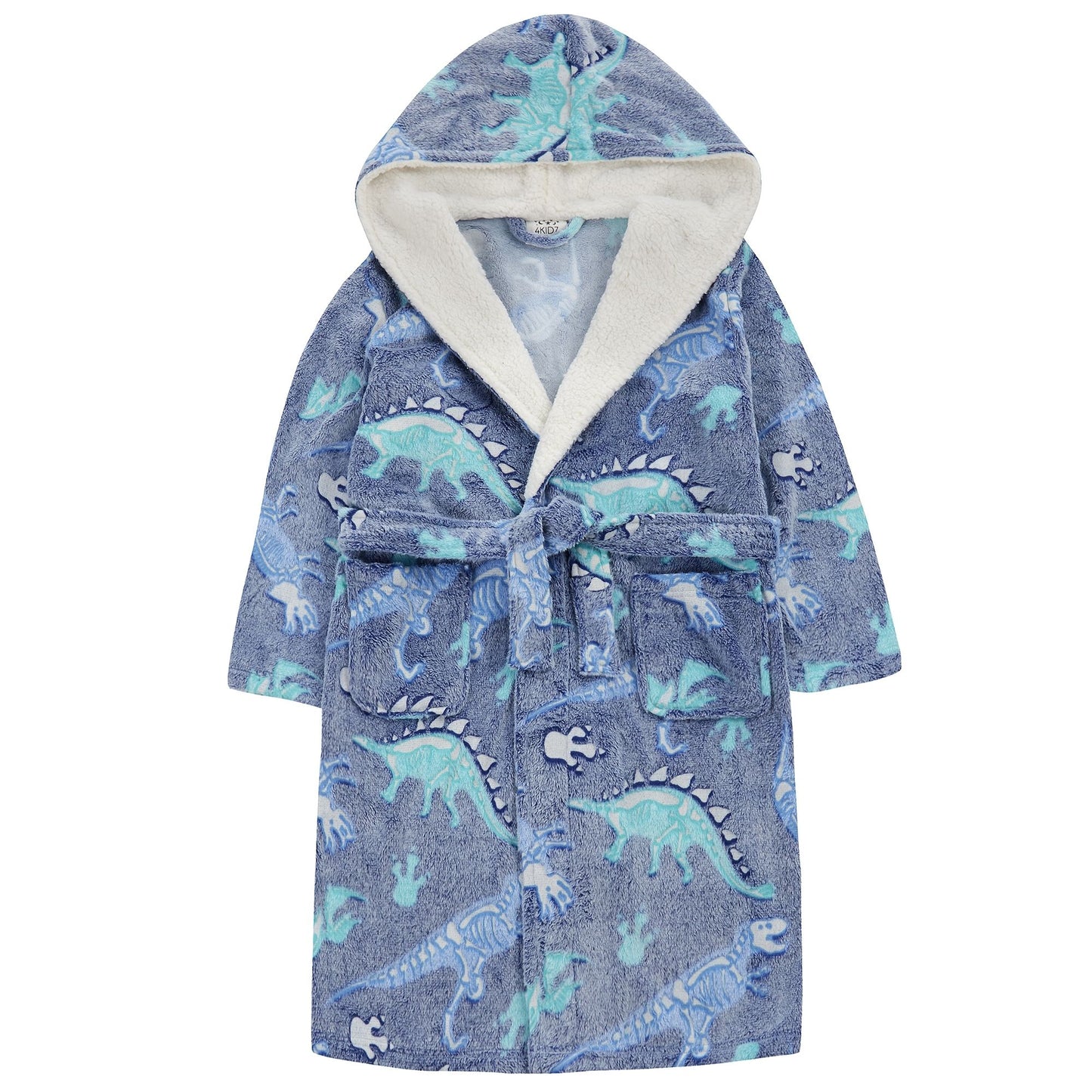 Childrens Glow In The Dark Dressing Gowns ~ Dinosaur or Unicorn ~ 2-13 Years