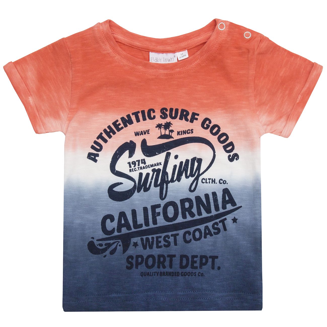 Childrens Dip Dyed T Shirt with American Print