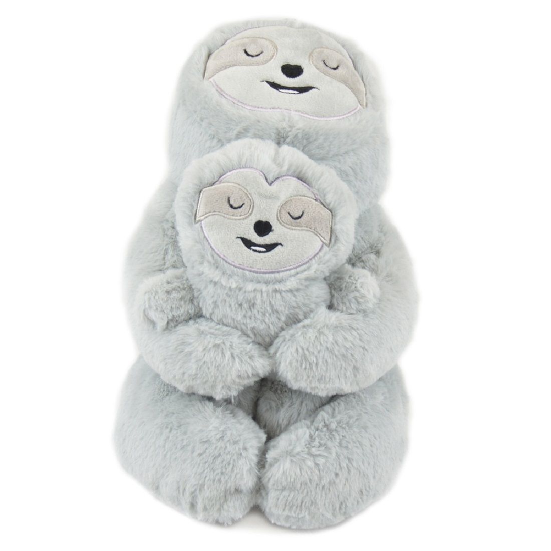 800ml Hot Water Bottle with Removable Sloth Mama and Baby Cover