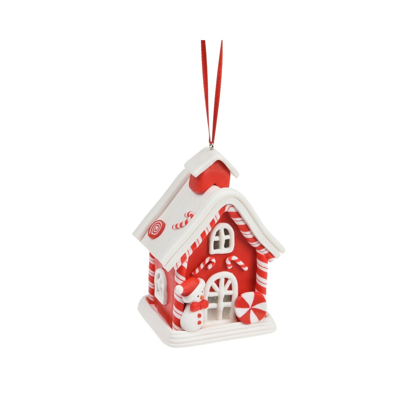 Christmas Hanging Gingerbread House Ornament with Colour Changing LED