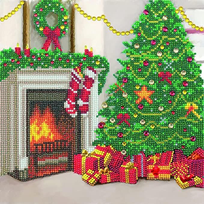 Craft Buddy Partial Crystal Mounted Crystal Art Kit 30cm x 30cm ~ Cosy Christmas