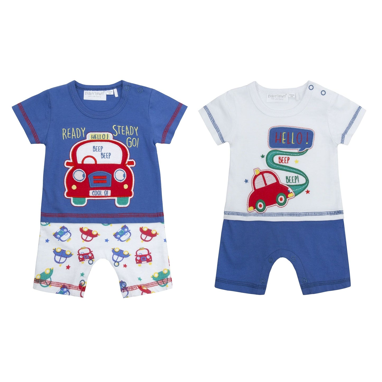 Infant One Piece Car Romper Set ~ Newborn - 12 months