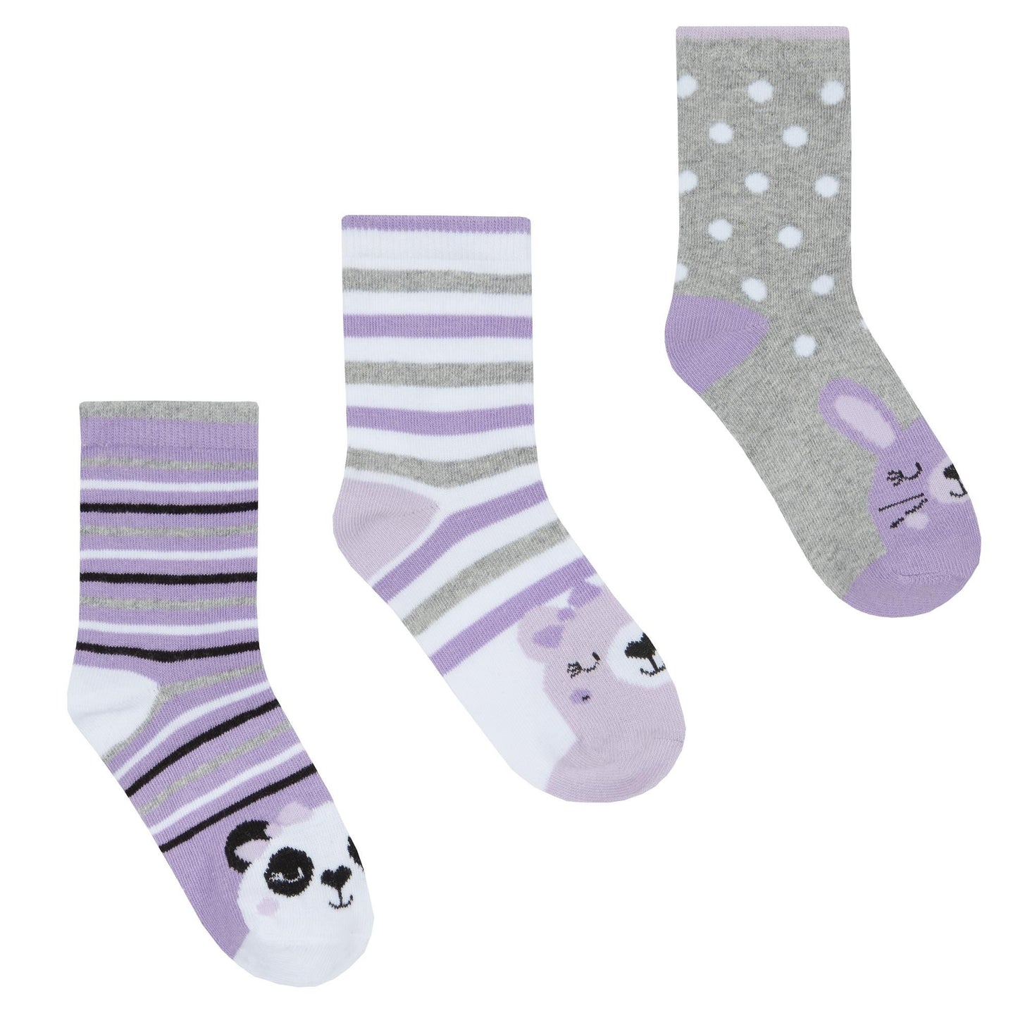 Childrens 3 Pk of Novelty Animal Socks