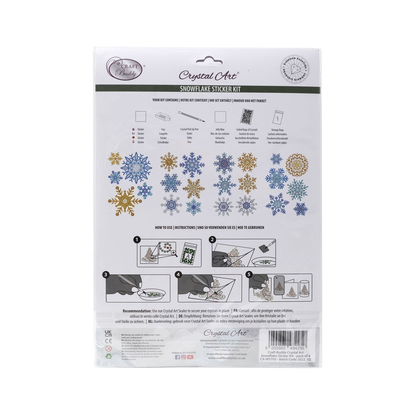Craft Buddy Crystal Art Christmas Sticker Sets