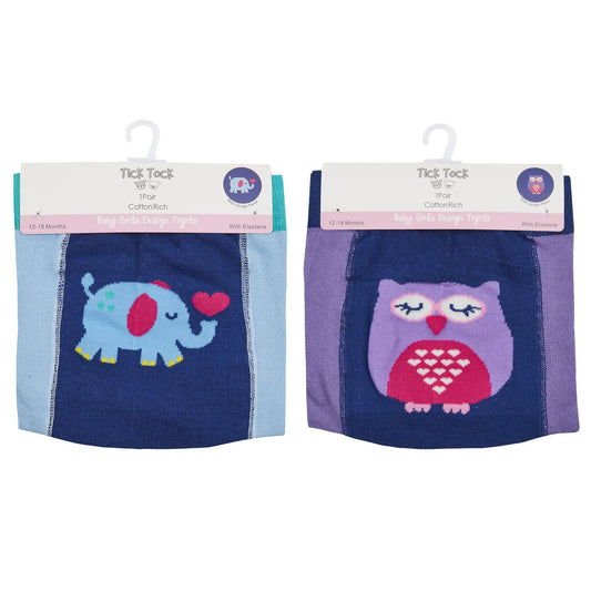 Babies 2 Pack Cotton Rich Novelty Tights
