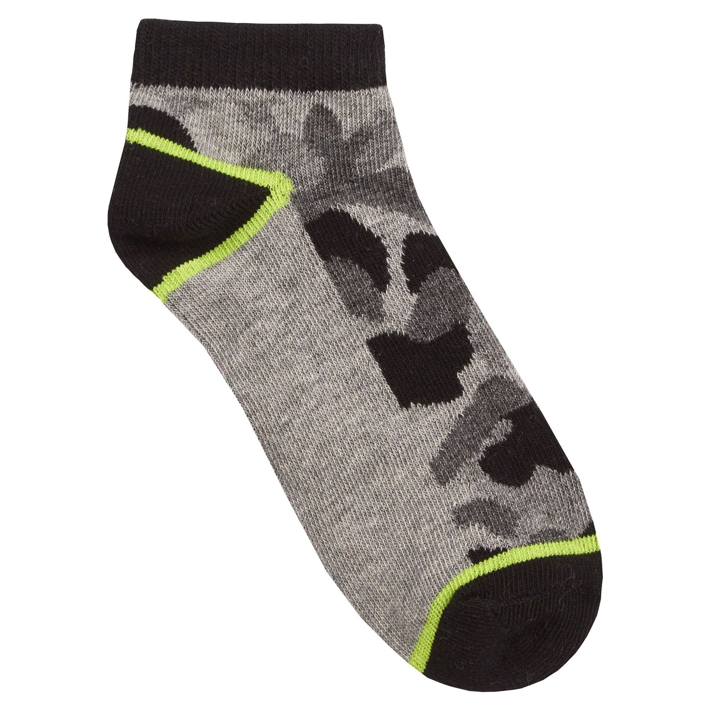 Childrens 6 Pairs Camo Print Trainer Socks