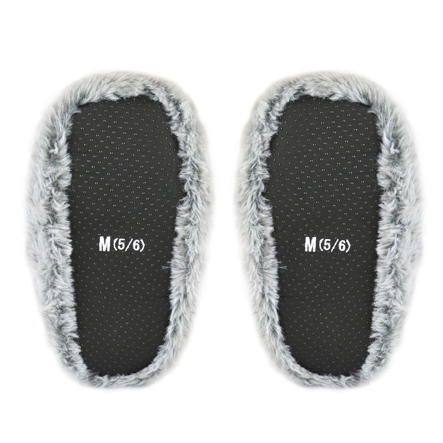 Ladies Novelty Plush Grey Sloth Slippers