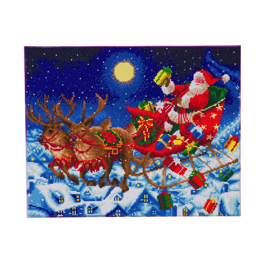 Craft Buddy Christmas Partial Crystal Mounted Crystal Art Kit 40cm x 50cm - Midnight Flight