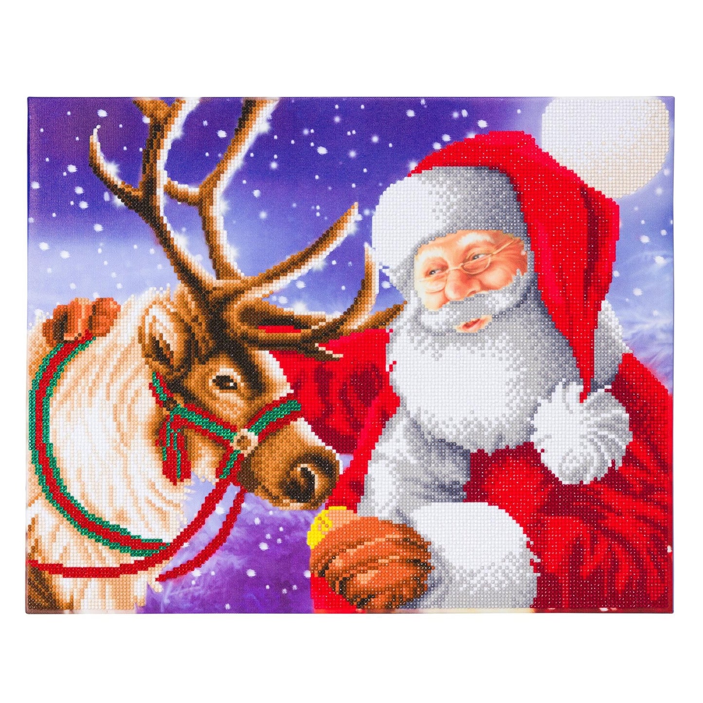 Craft Buddy Mounted Crystal Art Kit 40cm x 50cm - Santa's Best Friend
