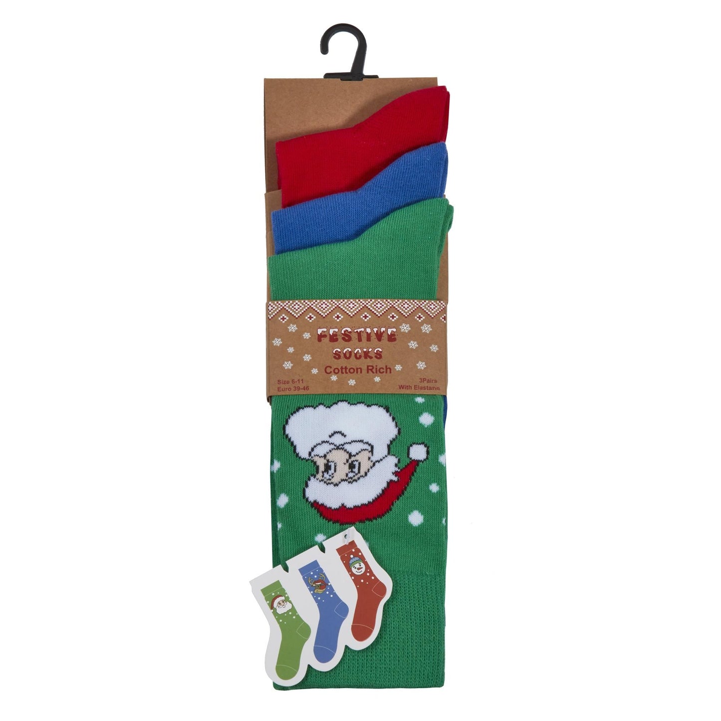 Adults 3 Pack Christmas Socks