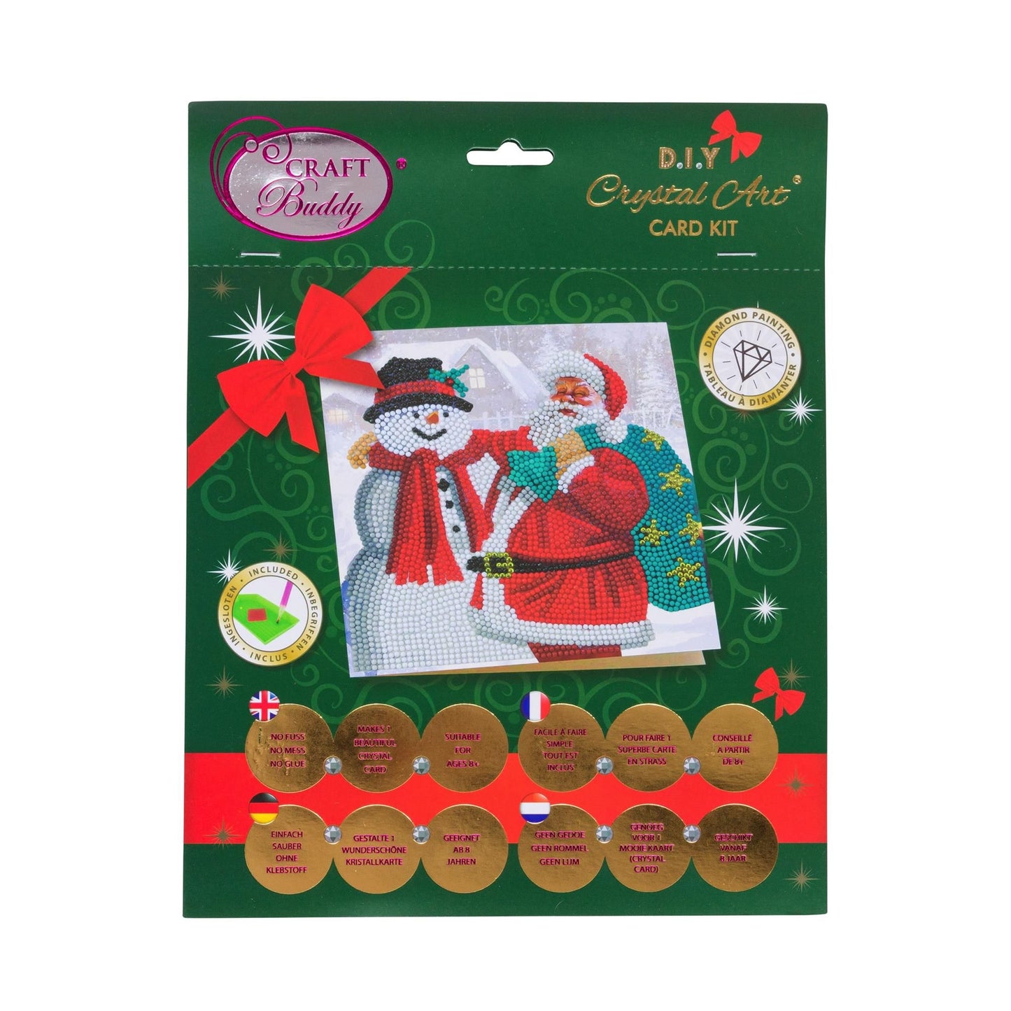 Craft Buddy 18x18cm DIY Crystal Christmas Card Kit ~ 2020 Designs