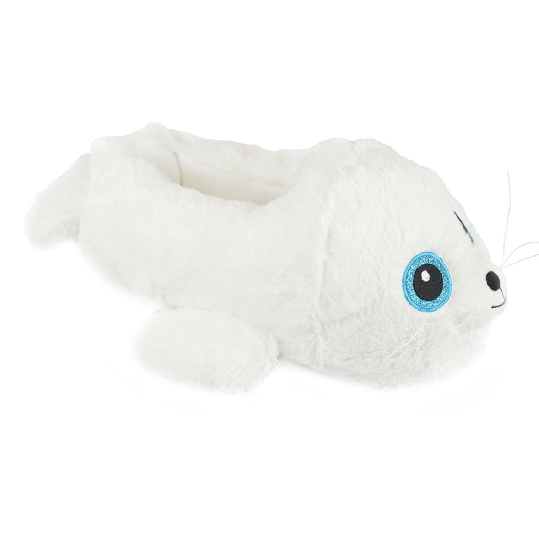 Girls Plush Novelty Seal Slippers ~ UK 9-3