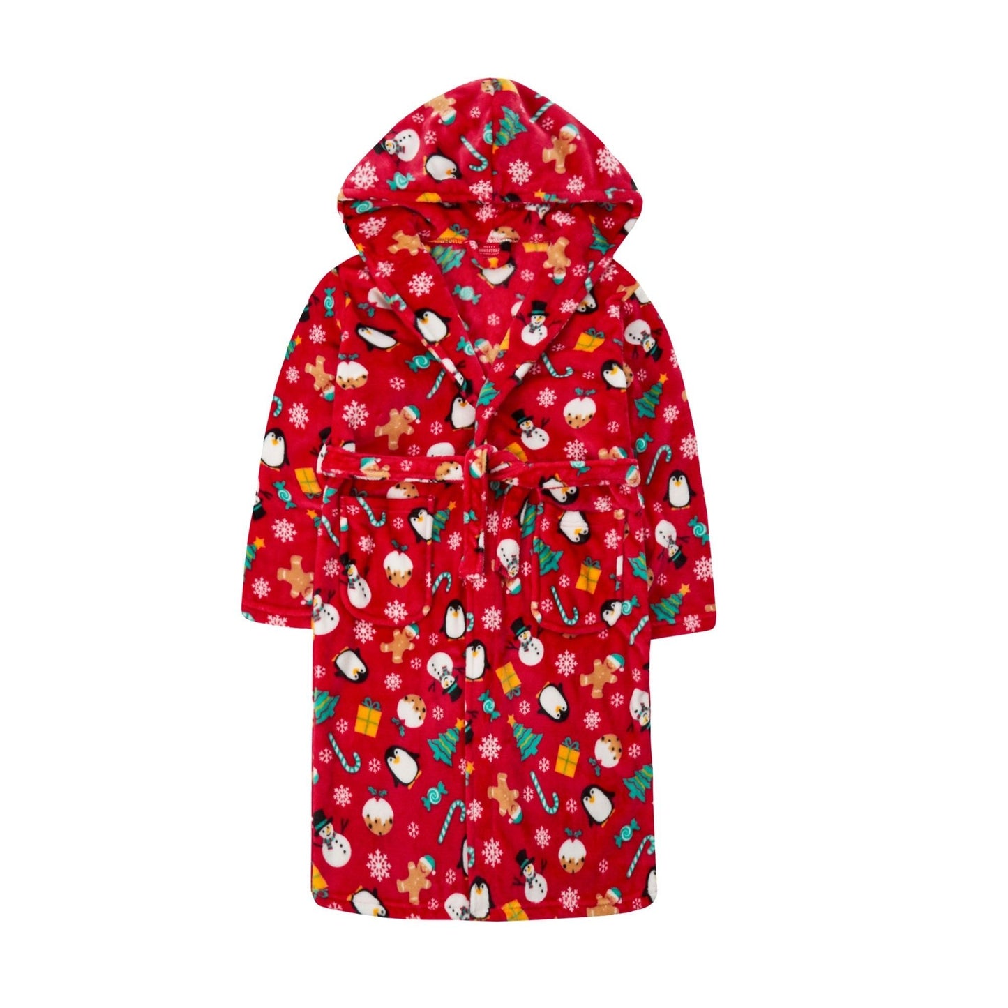 Childrens Christmas Design Dressing Gown - 2-13 years
