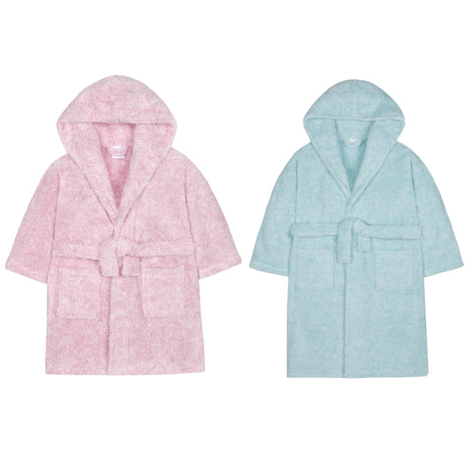 Childrens 2 Tone Snuggle Dressing Gown ~ 2-13 years