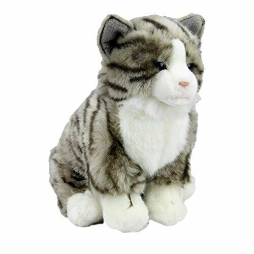 Tabby cat cuddly toy on sale