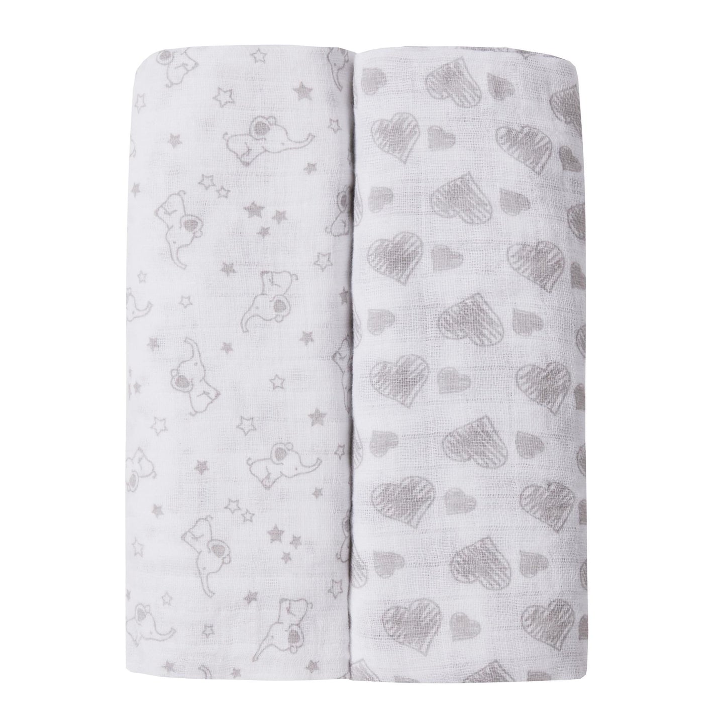 Babies 2 Pack Muslin Blankets