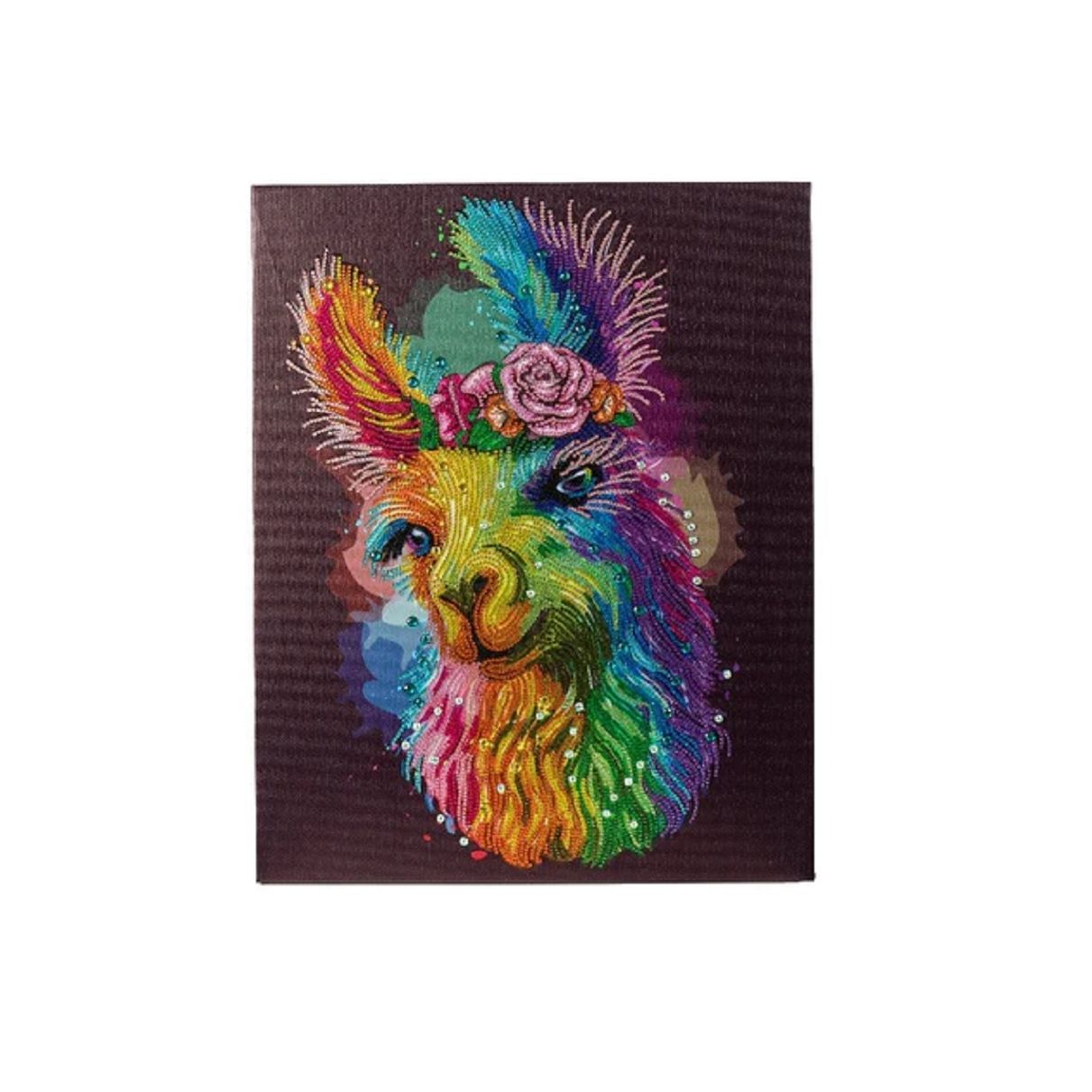 Craft Buddy Partial Crystal Framed Crystal Art Kit 40cm x 50cm - Rainbow Smiles - Special Crystals