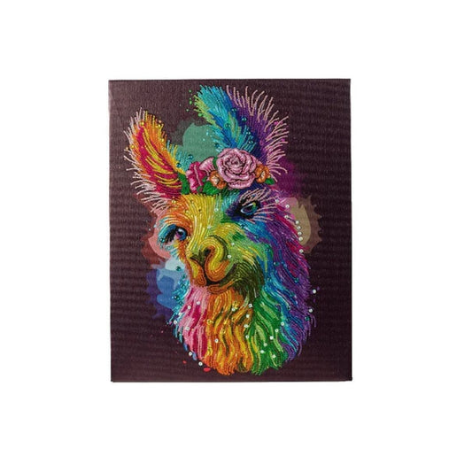 Craft Buddy Partial Crystal Framed Crystal Art Kit 40cm x 50cm - Rainbow Smiles - Special Crystals