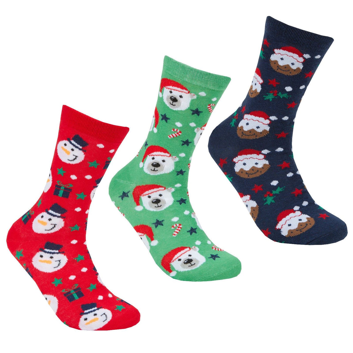Adults 3 Pack Christmas Socks
