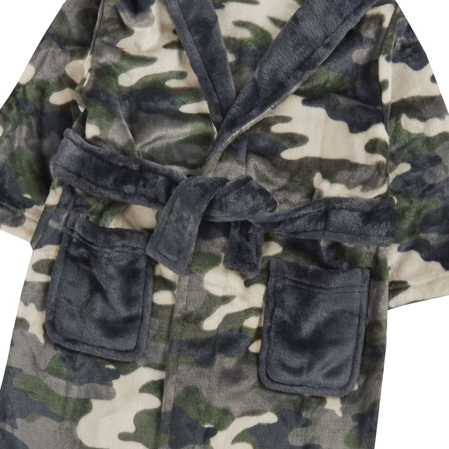 Childrens Green Camo Fleece Dressing Gown ~ 2-13 years