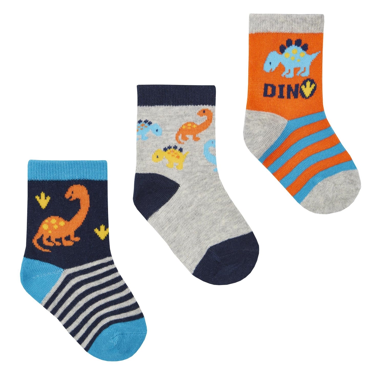 Babies 3 Pk Novelty Dinosaur or Crocodile Socks