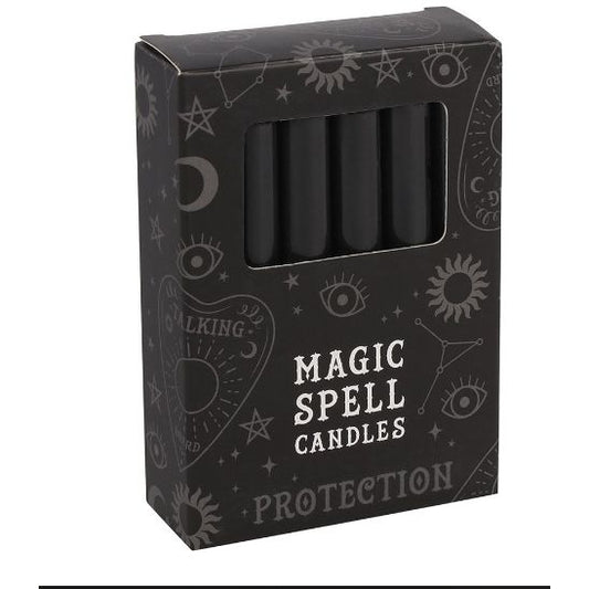 Spell Candles - Ritual/Pagan - BLACK PROTECTION - Pack of 12