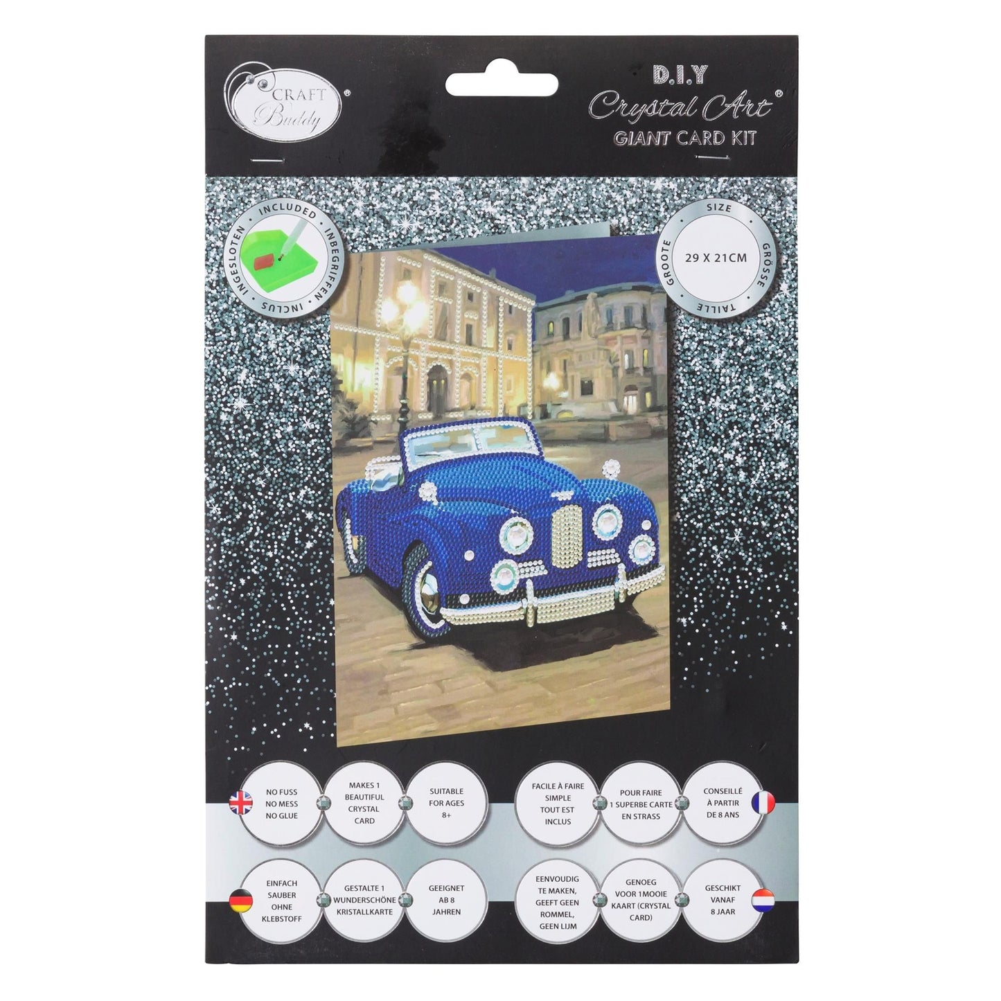 Craft Buddy DIY Giant 29cm x 21cm Crystal Card Kit