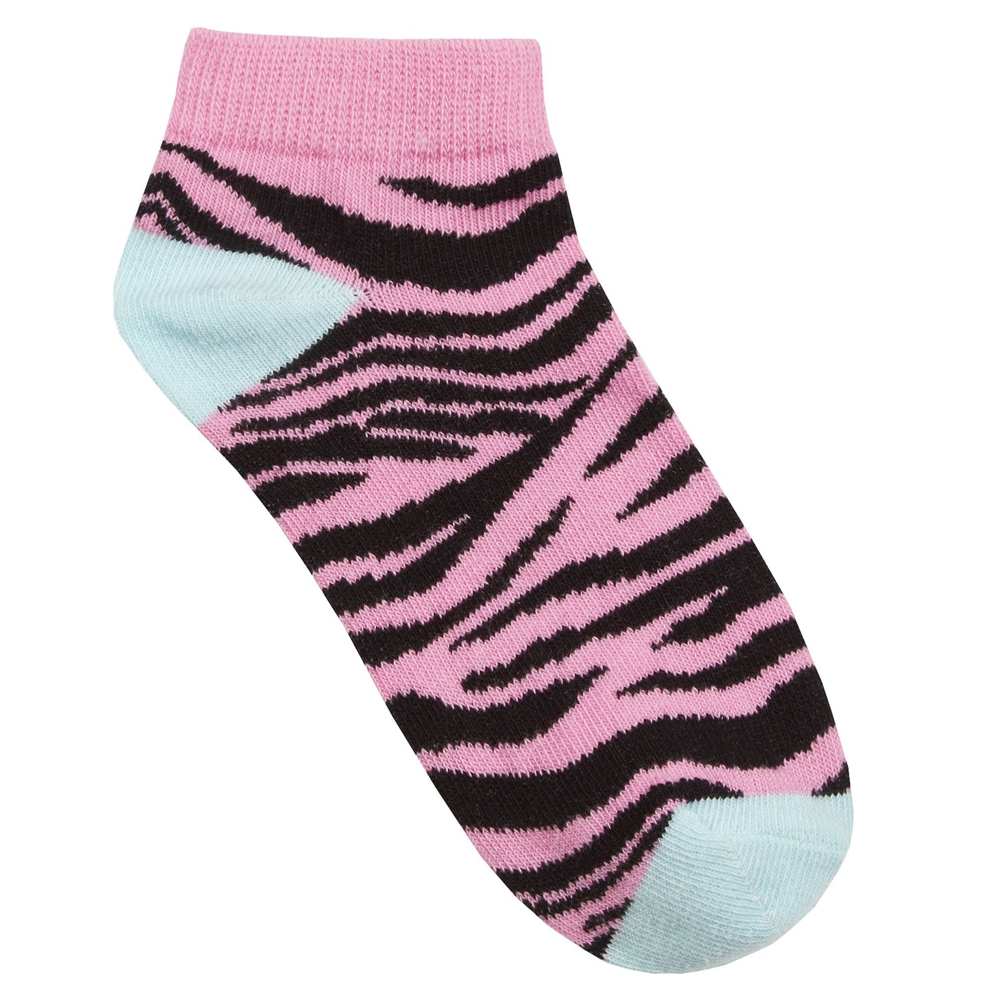 Girls 6 Pairs Animal Print Trainer Socks